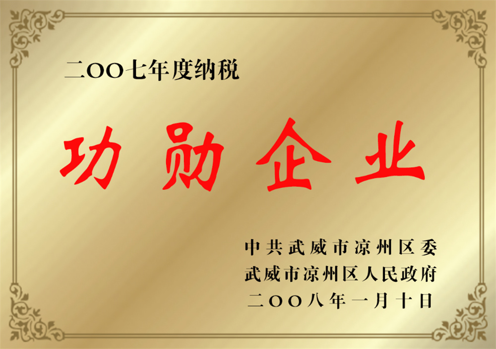 17-Wuwei City Meritorious Enterprise