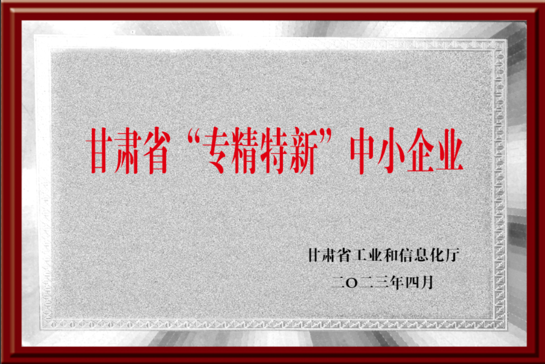 甘肃省“专精特新”中小企业